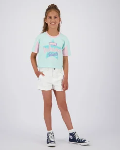Vingino Denim Short high waist Dana< Korte Broeken