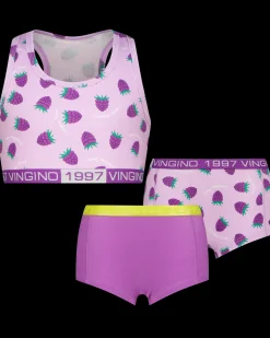 Vingino Hipster G-251-16 berry top set< Ondergoed
